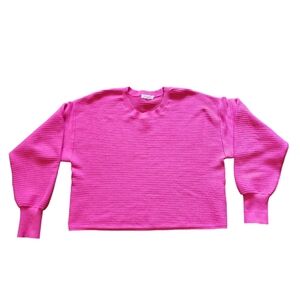 Good American Fuschia Pink Ribbed‎ Sweater Women's Size 3 (Large)